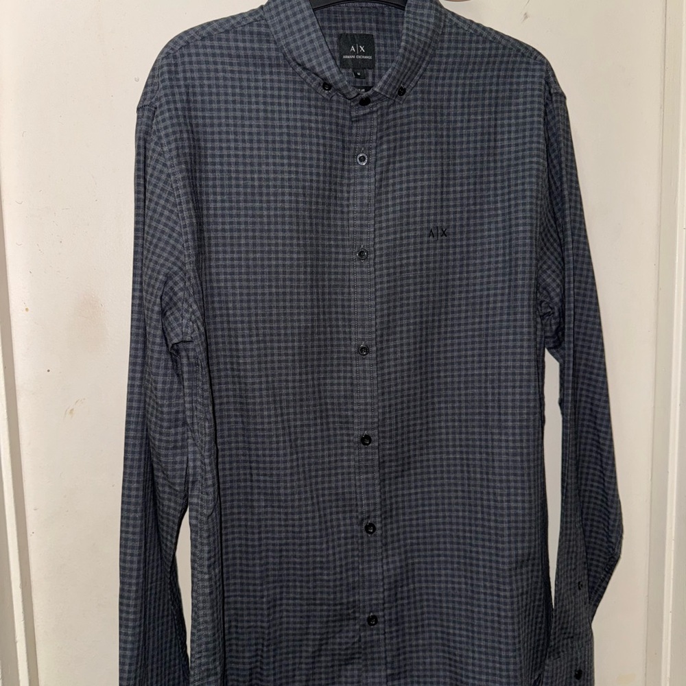 Armani Exchange Gray Casual Button Down Shirt